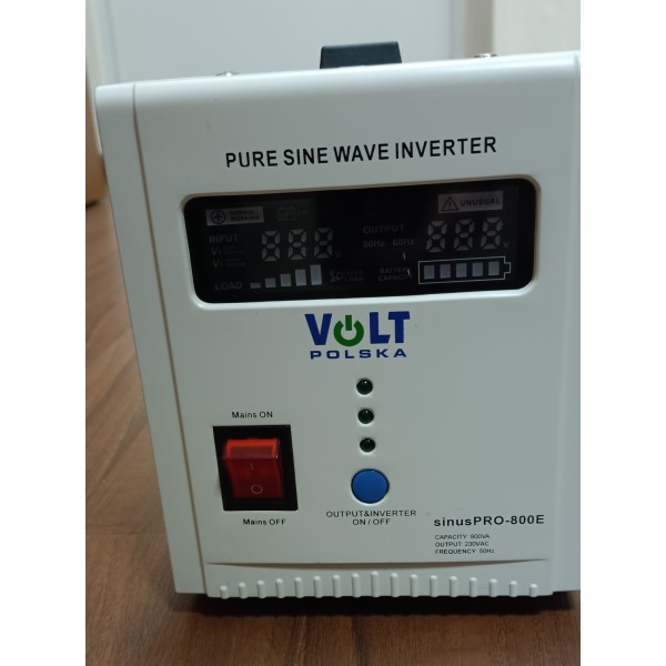 Volt Polska Sinus Pro-800E  ДБЖ  Інвертор 12-220в заряд акумулятора
